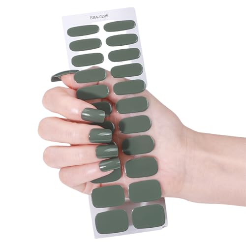 Gelnägelstreifen Set 22pcs Nails Aufkleber Ohne UV Licht Benötigt Einfache Anwendung Für Heimreise Und Party Hochzeit Farbenfrohe Nagelaufkleber von GKYQVE