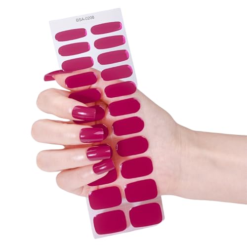 Gelnägelstreifen Set 22pcs Nails Aufkleber Ohne UV Licht Benötigt Einfache Anwendung Für Heimreise Und Party Hochzeit Farbenfrohe Nagelaufkleber von GKYQVE