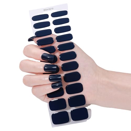Gelnägelstreifen Set 22pcs Nails Aufkleber Ohne UV Licht Benötigt Einfache Anwendung Für Heimreise Und Party Hochzeit Farbenfrohe Nagelaufkleber von GKYQVE