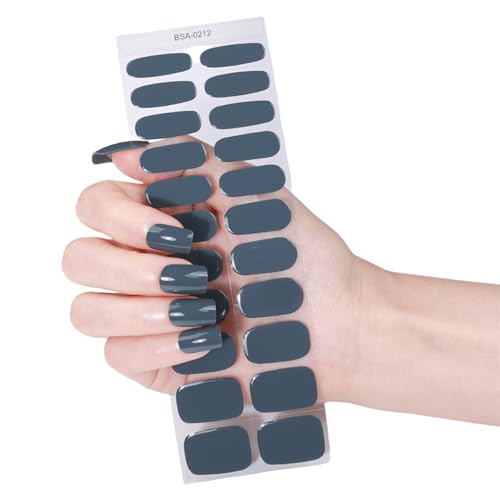 Gelnägelstreifen Set 22pcs Nails Aufkleber Ohne UV Licht Benötigt Einfache Anwendung Für Heimreise Und Party Hochzeit Farbenfrohe Nagelaufkleber von GKYQVE