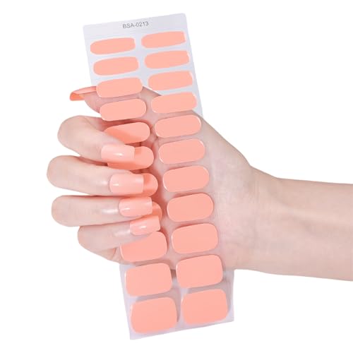 Gelnägelstreifen Set 22pcs Nails Aufkleber Ohne UV Licht Benötigt Einfache Anwendung Für Heimreise Und Party Hochzeit Farbenfrohe Nagelaufkleber von GKYQVE