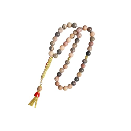 Goldene Quasten Steinperlen Stretcharmband 45pcs 8mm Natürliche Edelsteine ​​Elastische Kabel Unisex Festival Schmuck Geschenk Steinerwulst Elastisches Armband von GKYQVE