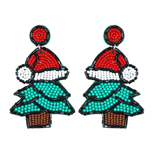 Handgefertigte Weihnachtsbahnen Ohrringe Saisonale Ohrringe Stilvoller Schmuck Für Feiertagsfeiern Und Festliche Versammlungen Stilvolle Feiertagsohrschstene von GKYQVE