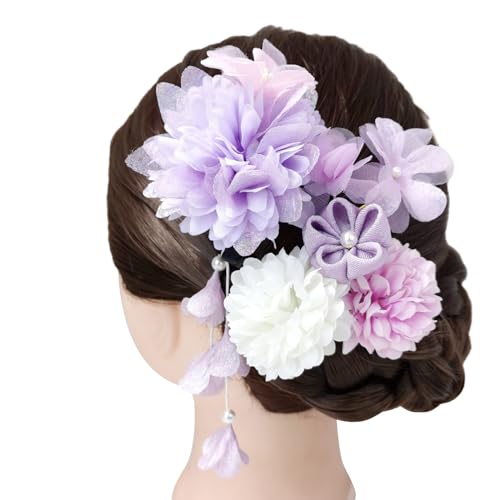 Kimono-Yukata-Haarnadeln, traditioneller Kimono-Blumen-Haarschmuck, Tsumami, Mädchen, Cosplay-Haarschmuck Kimono-Yukata-Haarnadeln, traditioneller Kimono-Blumen-Haarschmuck, Tsumami, Mädchen, Cosplay-Haarschmuck von GKYQVE