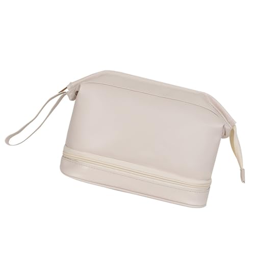 Make Up Beutel Mit Großer Kapazität Doppelschicht Toilettenbeutel PU Leder Kosmetische Wäsche Reise Organisierte Make Up Taschen Große Kapazität Kosmetische PU Leder Toilnee Für Frauen Mädchen von GKYQVE