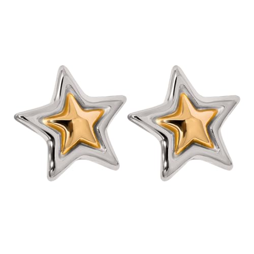 Mode Elegante Sternförmige Hölzer Ohrringe Robuste Legierungsmaterialien Schmuck Accessoire Für Trendige Frauen Damen Modeohrringe Für Frauen von GKYQVE