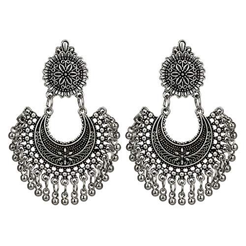 Modische Schmuck Metall Quaste Pendellanhänger Drop Ohrringe Ethnische Stil Jhumka Indian Bollywood Dangle Ohrringe Geschenkohren Ohrhörer Frauen von GKYQVE