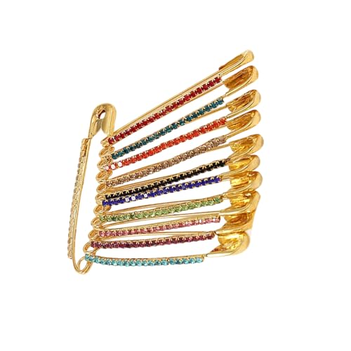 Packung Mit 11 Legierungswundband Pins Verstellbarer Hosenclip Für Sichere Passform Und Stilvolle Outfits Mit Abgerundeten Tipps Designs Trendy Schmuckschalstift von GKYQVE
