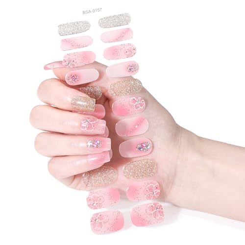 Plaids Nails Art Aufkleber Schmetterling Gel Strips Politur Wraps Dekoration Schmetterling Plaids Aufkleber Dekoration von GKYQVE