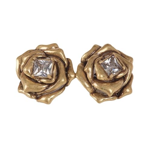 Praktische Robuste Zineslegierung Camellias Ohrringe Schmuckzubehör Für Frauen Bequem Und Zeit Verwenden Designs Täglich Schmuck von GKYQVE