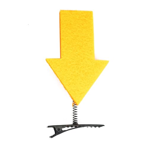 Realistische auffällige Haarspange mit Handgeste Sonne, lustig, Fragezeichen, Haarnadel, gelbes Ausrufezeichen, Haarspange von GKYQVE