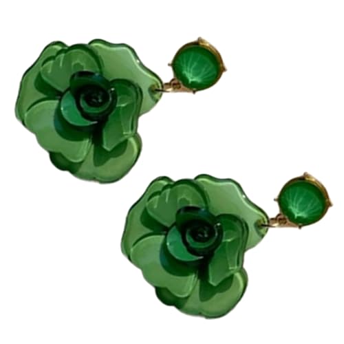 Stilvolle Acrylrose Rose Ohrringe Stylish Rose Blumenanhänger Für Damen Acryl Mode Ohr Dangle Charme Verstellbare Länge von GKYQVE