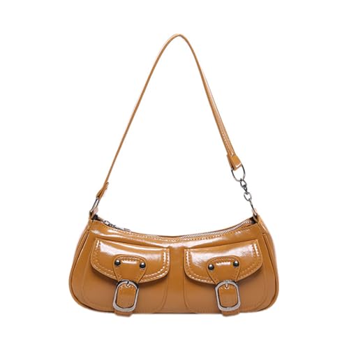 Stilvolle Damen Unterarmtasche Mit Ausreichend Raum PU Leder Umhängetasche Party Satchel Handtasche Casual Fashion Accessoire Ladies Geldbörse von GKYQVE