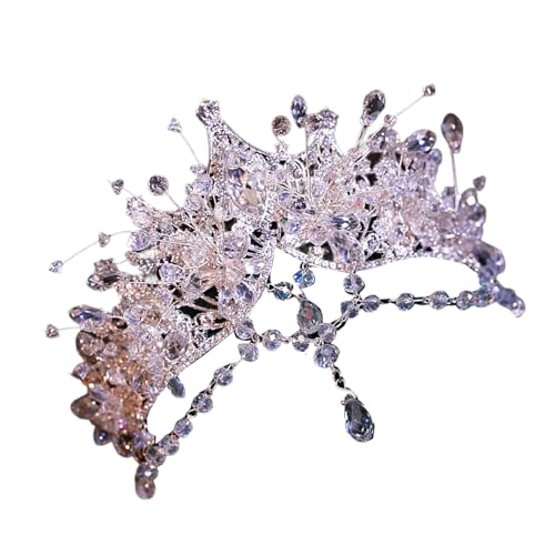 Stilvolle Prinzessin Tiaras Stirnband Elegante Silberbrautkronen Accessoire Für Hochzeiten Und Geburtstage Partys Liefert Künstler Kopfbedeckung von GKYQVE