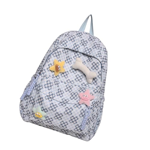 Stylish Teen Girls Kariertes Rucksack Mit Großer Kapazität Trendy Nylon Daypack Mit Verstellbarem Riemen Für Den Täglichen Gebrauch Jugendliche Frauenbeutel von GKYQVE