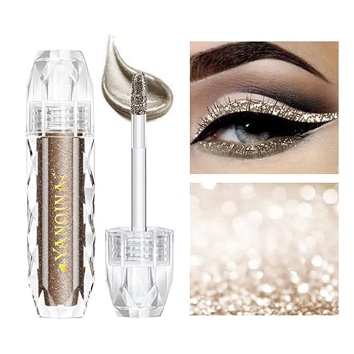 GL-Turelifes Flüssiger Glitzer-Lidschatten Glänzender Diamant-Eyeliner-Stift Schimmer-Lidschatten Langanhaltende wasserdichte Metallic-Pigmente Funkelndes Schimmer-Augen-Make-up (#05) von GL-Turelifes