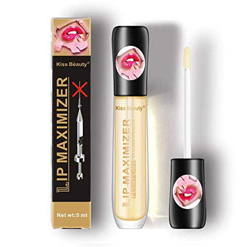 GL-Turelifes Lip Plumper Lipgloss, Lip Maximizer Balm Plumper Lip Extremes Volumen, Heathly Enhancer Hydrated Lips, Feuchtigkeitsspendende, Beseitigung von Trockenheitsfalten von GL-Turelifes