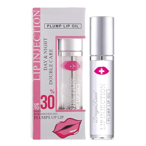 Lip Plumper Clear Lip Gloss, Roll On Lip Gloss, Ginger Lip Balm Plumper Lip Extreme Volume, Enhancer Hydrated Lips, Moisturize, Eliminate Dryness Wrinkles (Transparent) von GL-Turelifes