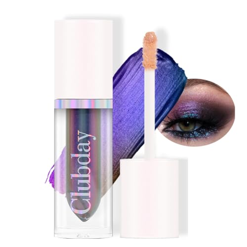 Metallischer flüssiger Chamäleon-Lidschatten, Glitter flüssiger Lidschatten Multicolor Shifting, mehrdimensionale Augen-Looks, langanhaltende holographische hochpigmentierte Lidschatten Make-up (#06) von GL-Turelifes