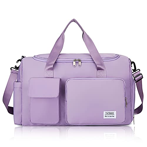 Sporttasche für Damen,Sporttasche Rosa Reisetasche Weekender mit Schuhfach und Nassfach Reisetasche Wasserdicht Trainingstasche Faltbar für Leicht Yoga Gym Schwimmtasche Strand Urlaub Schule von GLAITC