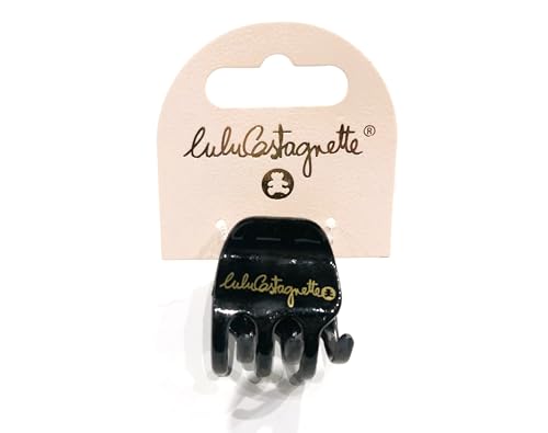 Lulu Castagnette Haarspange – Haarspange – Krabbe rutschfest – Krallenklammer für Frauen und Mädchen – kleines Modell – Haar-Accessoires – 3 cm – Schwarz von GLAM UP PARIS