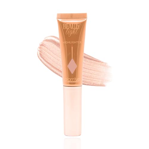Glam'Up Paris – Beauty Light – flüssiger Highlighter – Highlighter – cremige Textur – Kissen zum Auftragen von Schwamm – Make-up für das Gesicht – Nr. 01 Sunrise von GLAM UP