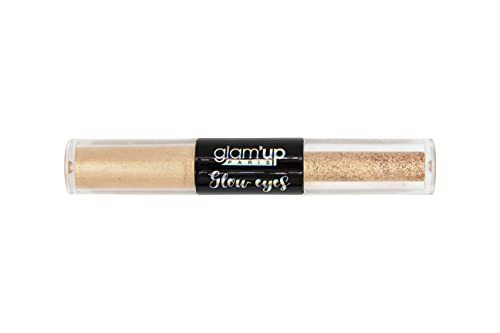 Glam'Up Paris Lidschatten Duo – flüssiger Lidschatten + Pailletten – Nr. 04 – goldfarben von GLAM UP