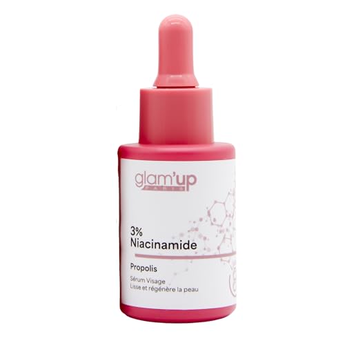 Glam Up Paris – glättendes Gesichtsserum – 3% Niacinamid – Propolis – glattere und strahlende Haut – K-Beauty – Damen & Herren – 30 ml von GLAM UP
