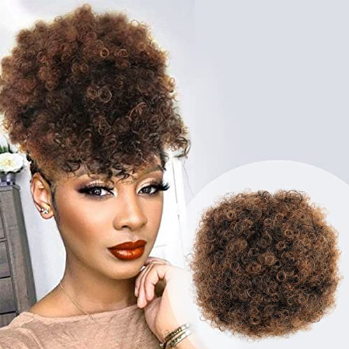 Glam21Usa Pferdeschwanz-Perücke im Afro-Stil, Retro, gelockt, gelockt, mit Clip, für schwarze Frauen, synthetische Haarverlängerung (mittelgroß, oben und unten Co Glam21Usa Pferdeschwanz-Perücke im Afro-Stil, Retro, gelockt, gelockt, mit Clip, für schwarze Frauen, synthetische Haarverlängerung (mittelgroß, oben und unten Co von GLAM21USA