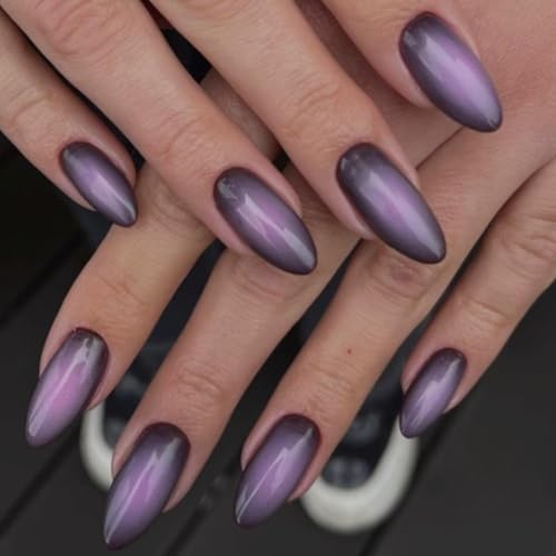 GLAMERMAID 24 PCS Mittlere Mandel Künstliche Fingernägel Schwarz-Rosa Ombre-Aufklebenägel Lila Aurora Künstliche Nägel Stiletto-Design Kurze Ovale Klebenägel Wiederverwendbare Acryl-Sets Für Frauen GLAMERMAID 24 PCS Mittlere Mandel Künstliche Fingernägel Schwarz-Rosa Ombre-Aufklebenägel Lila Aurora Künstliche Nägel Stiletto-Design Kurze Ovale Klebenägel Wiederverwendbare Acryl-Sets Für Frauen von GLAMERMAID