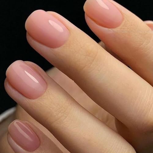 GLAMERMAID 24Pcs Extra Kurz Press-on-Nägel Nude Rosa Fake Nails Kurz Squoval Natural Rund Quadratisch Glänzend Gel Acryl Metal False Nail Kits für Frauen Wiederverwendbar Stick on Vollabdec GLAMERMAID 24Pcs Extra Kurz Press-on-Nägel Nude Rosa Fake Nails Kurz Squoval Natural Rund Quadratisch Glänzend Gel Acryl Metal False Nail Kits für Frauen Wiederverwendbar Stick on Vollabdec von GLAMERMAID