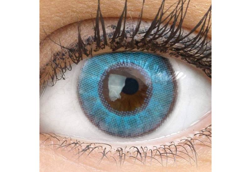 GLAMLENS Monatslinsen Sehr stark deckende und natürliche blaue Linsen "Flora True Sapphir" von GLAMLENS
