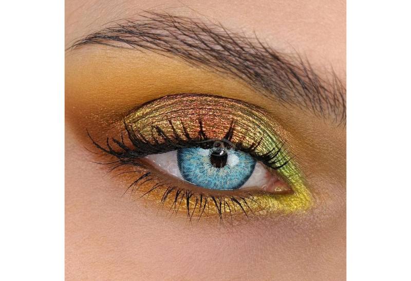 GLAMLENS Monatslinsen Sehr stark deckende und natürliche blaue Linsen "Ibiza Blue" von GLAMLENS