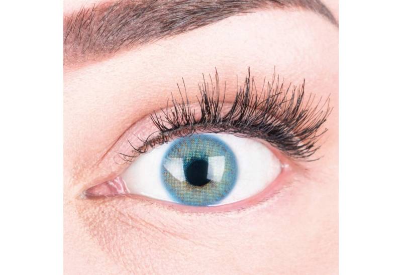 GLAMLENS Monatslinsen Stark deckende & natürliche blaue Linsen Jasmine Blue mit/ohne Stärke von GLAMLENS