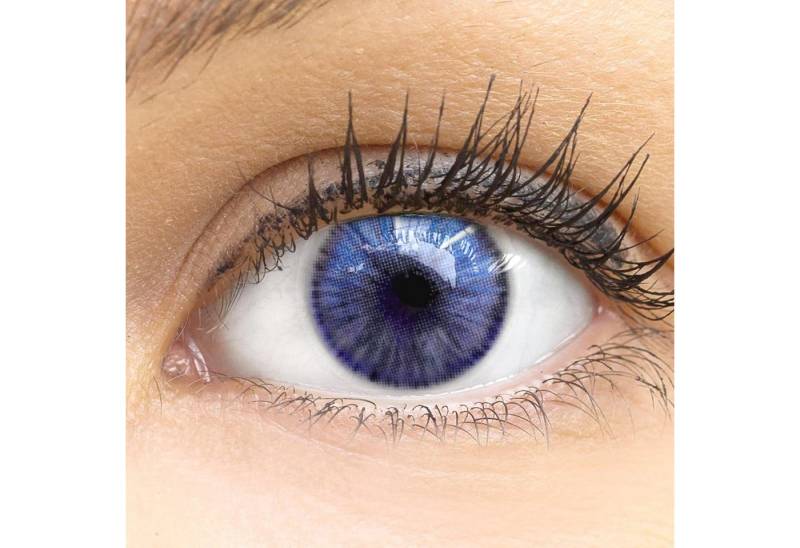 GLAMLENS Monatslinsen Sehr stark deckende und natürliche blaue Linsen "Palma Blue" von GLAMLENS