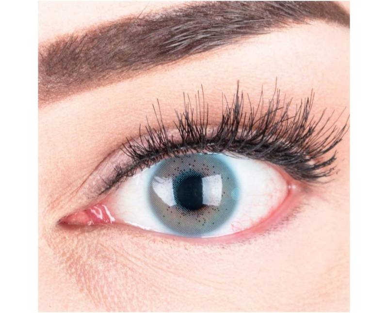 GLAMLENS Monatslinsen Sehr stark deckende und natürliche blaue Linsen "Lacey Blue" von GLAMLENS