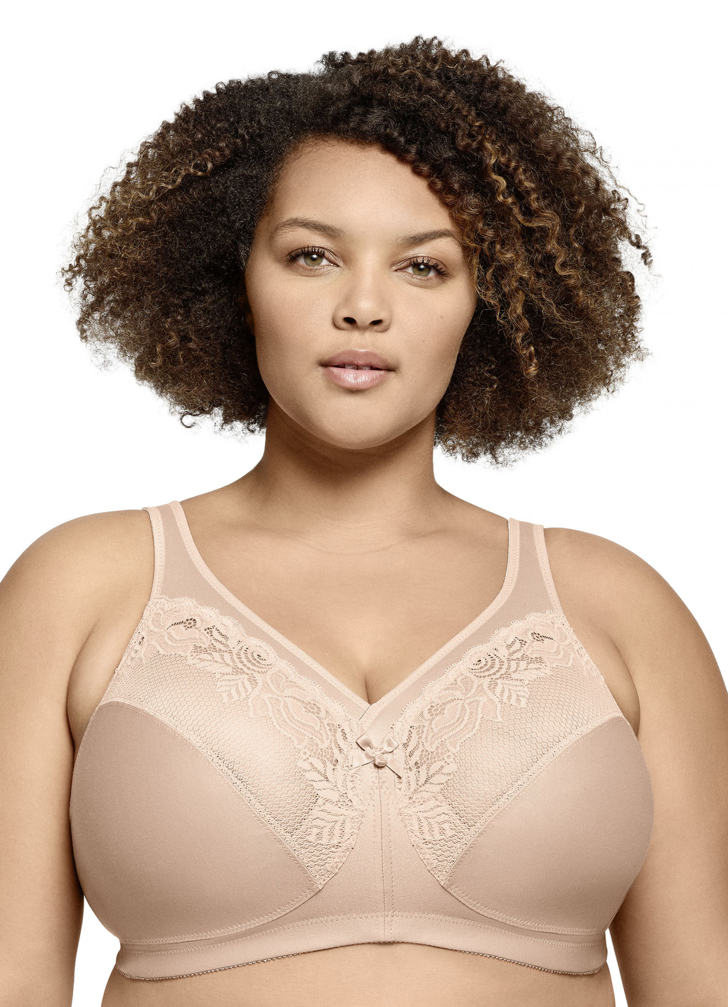 Glamorise Minimizer-BH mit elastischer Spitze, Cup G, Puder, Größe 85 Glamorise Minimizer-BH mit elastischer Spitze, Cup G, Puder, Größe 85 von GLAMORISE