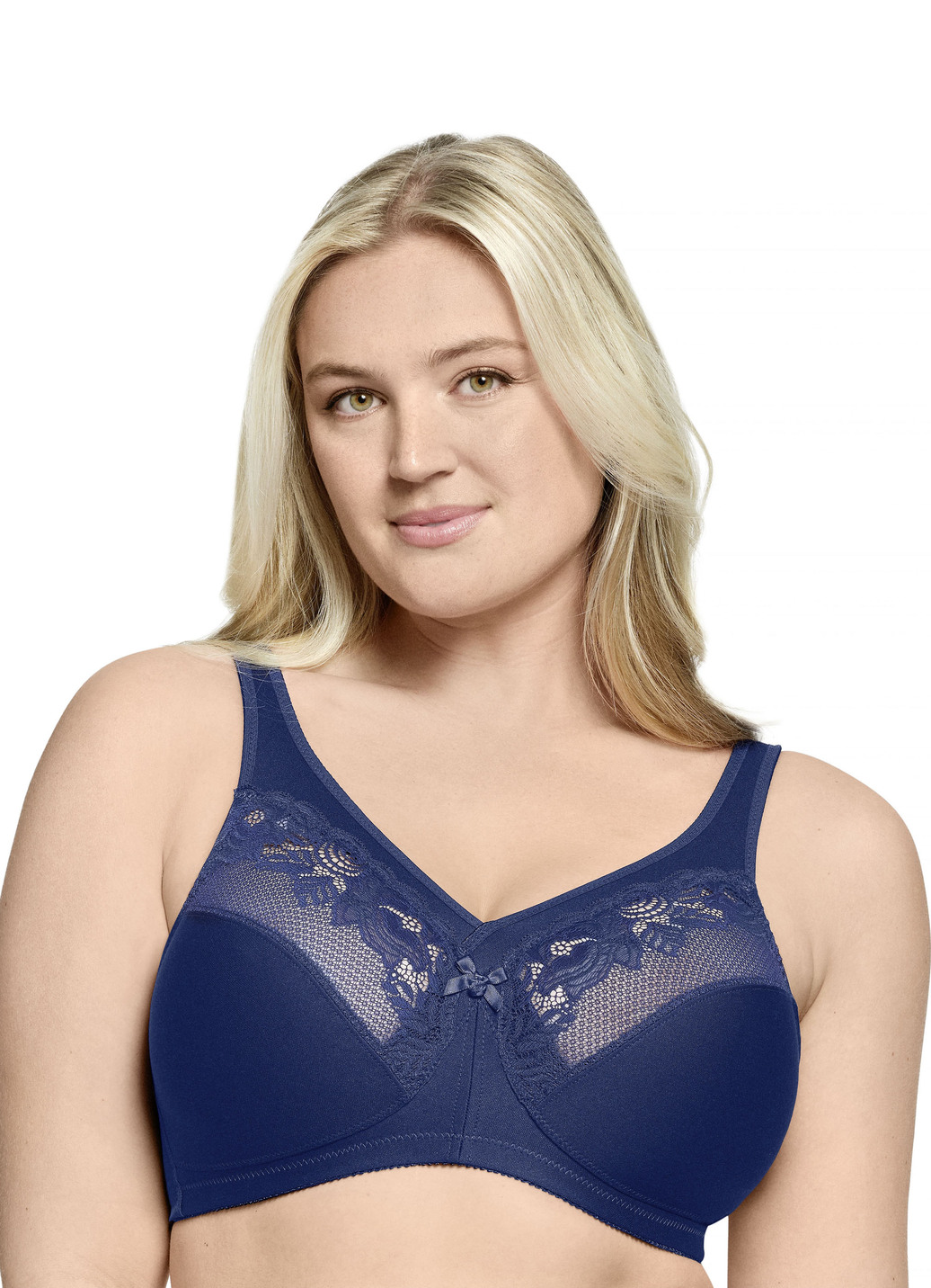 Glamorise Minimizer-BH mit elastischer Spitze, Cup D, Marine, Größe 80 von GLAMORISE