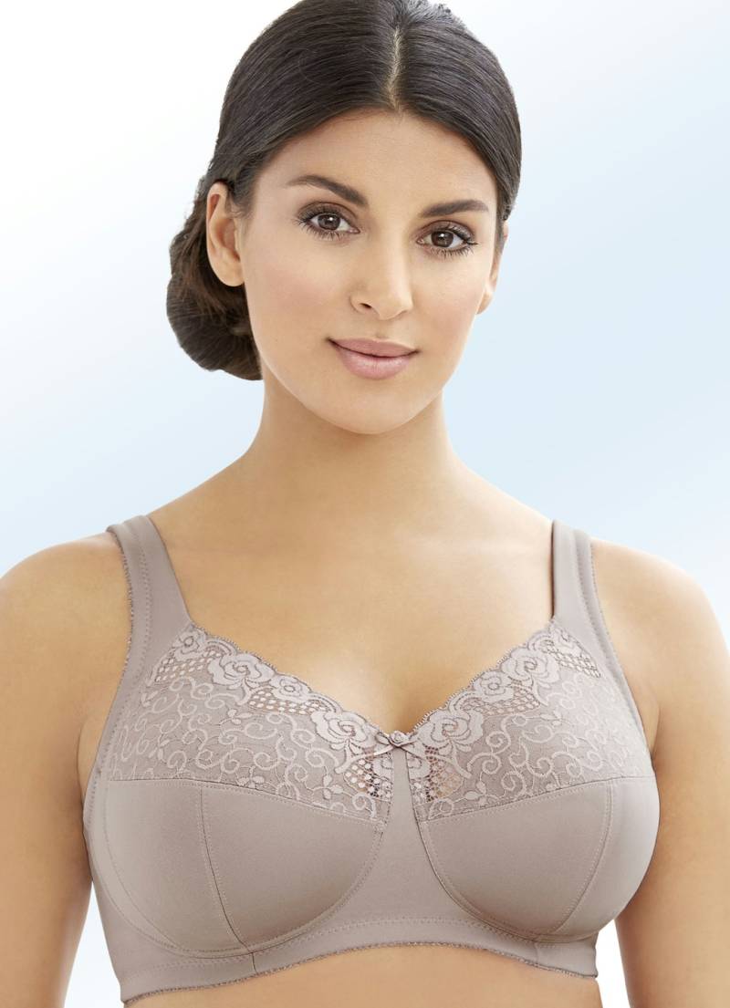 Glamorise Stütz-BH mit Spitze, Cup C, Taupe, Größe 105 von GLAMORISE