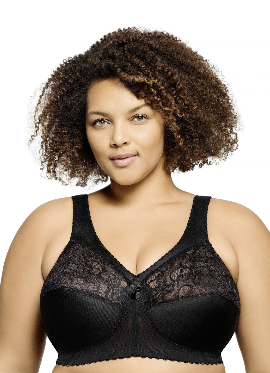 Glamorise Stütz-BH mit Spitze, Cup B, Schwarz, Größe 100 von GLAMORISE