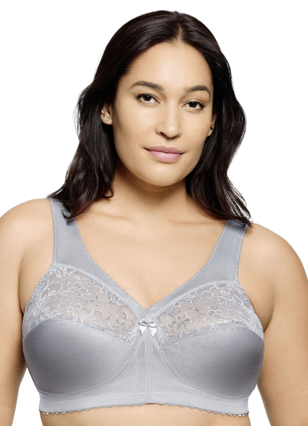 Glamorise Stütz-BH mit Spitze, Cup C, Silbergrau, Größe 110 Glamorise Stütz-BH mit Spitze, Cup C, Silbergrau, Größe 110 von GLAMORISE