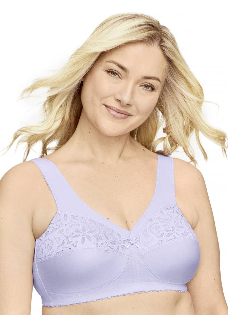 Glamorise Stütz-BH mit Stickereispitze, Cup C, Flieder, Größe 85 von GLAMORISE