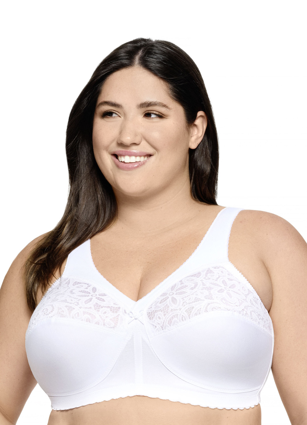 Glamorise Stütz-BH mit Stickereispitze, Cup F, Weiss, Größe 80 Glamorise Stütz-BH mit Stickereispitze, Cup F, Weiss, Größe 80 von GLAMORISE