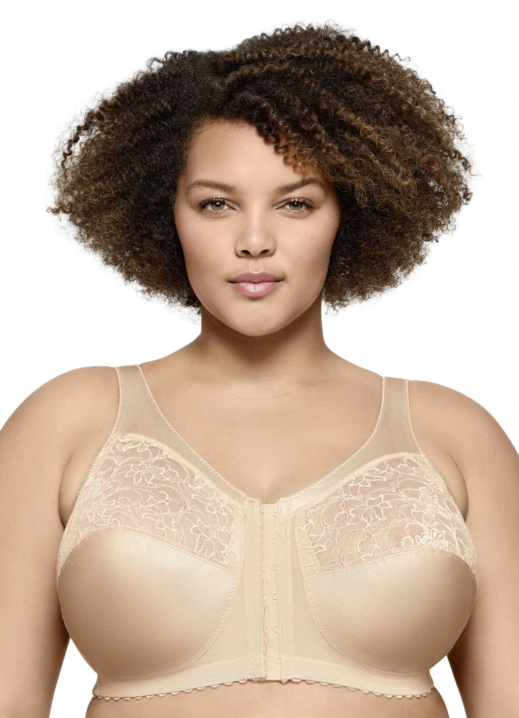 Glamorise Stütz-BH mit Vorderverschluss, Cup F, Beige, Größe 115 Glamorise Stütz-BH mit Vorderverschluss, Cup F, Beige, Größe 115 von GLAMORISE