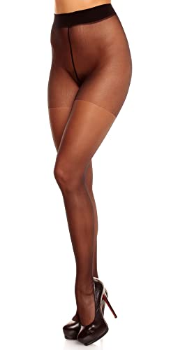 GLAMORY Damen Satin Matt 20 DEN Strumpfhose Große Größen, Schwarz (Schwarz), Large (Herstellergröße: L-(44-46)) von GLAMORY