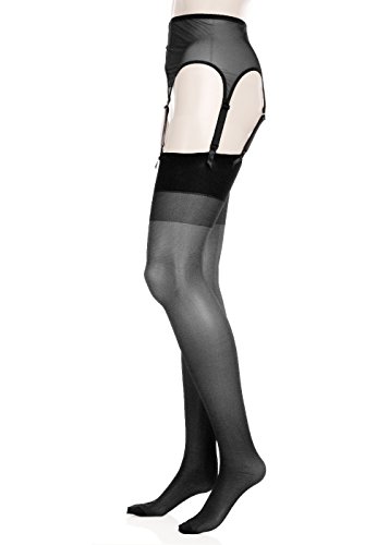 GLAMORY Damen Glamory Garter Bælte Strumpfhalter, Schwarz (Schwarz), L EU von GLAMORY