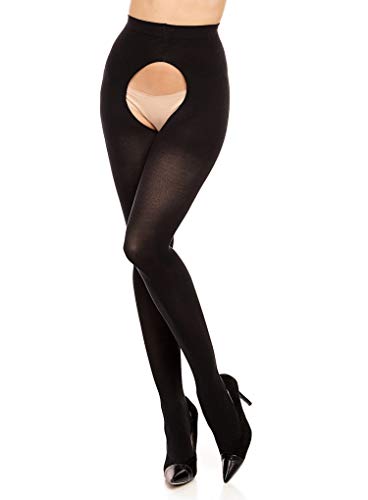 GLAMORY Damen Glamory Ouvert Strumpfhose, Schwarz, 4XL Große Größen EU von GLAMORY