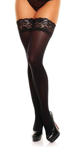 GLAMORY Damen Glamory Micro 60 Halterlose Str mpfe, Schwarz, 2XL-(52-54) EU von GLAMORY