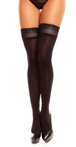 GLAMORY Damen Halterlose Stütz-Strümpfe Vital 70 DEN, Schwarz (Schwarz), XXXX-Large (Herstellergröße: 4XL-(60-62)) von GLAMORY