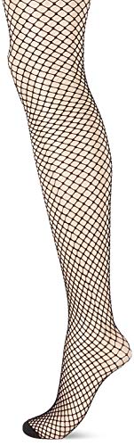 Glamory Damen Mesh Ouvert Strumpfhose, Durchsichtig, Schwarz (Schwarz Schwarz), Large (Herstellergröße: L-(44-46)) von GLAMORY